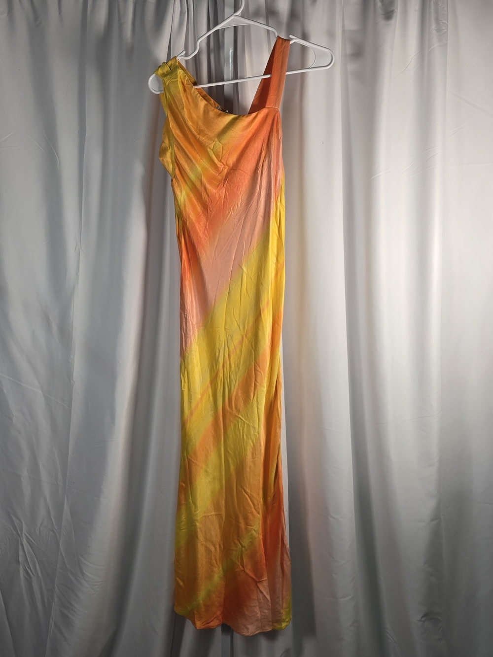 Anthropologie Vibrant Sunset Ombre Fairycore Boho Dainty Slip Dress Sz S NWT